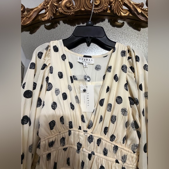 Black & Cream Polka Dot Dress - Picture 5 of 8